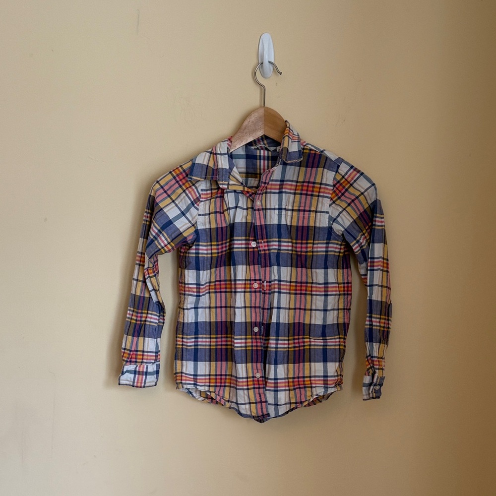 Janie and Jack Colorful‎ Plaid Button Down Shirt
